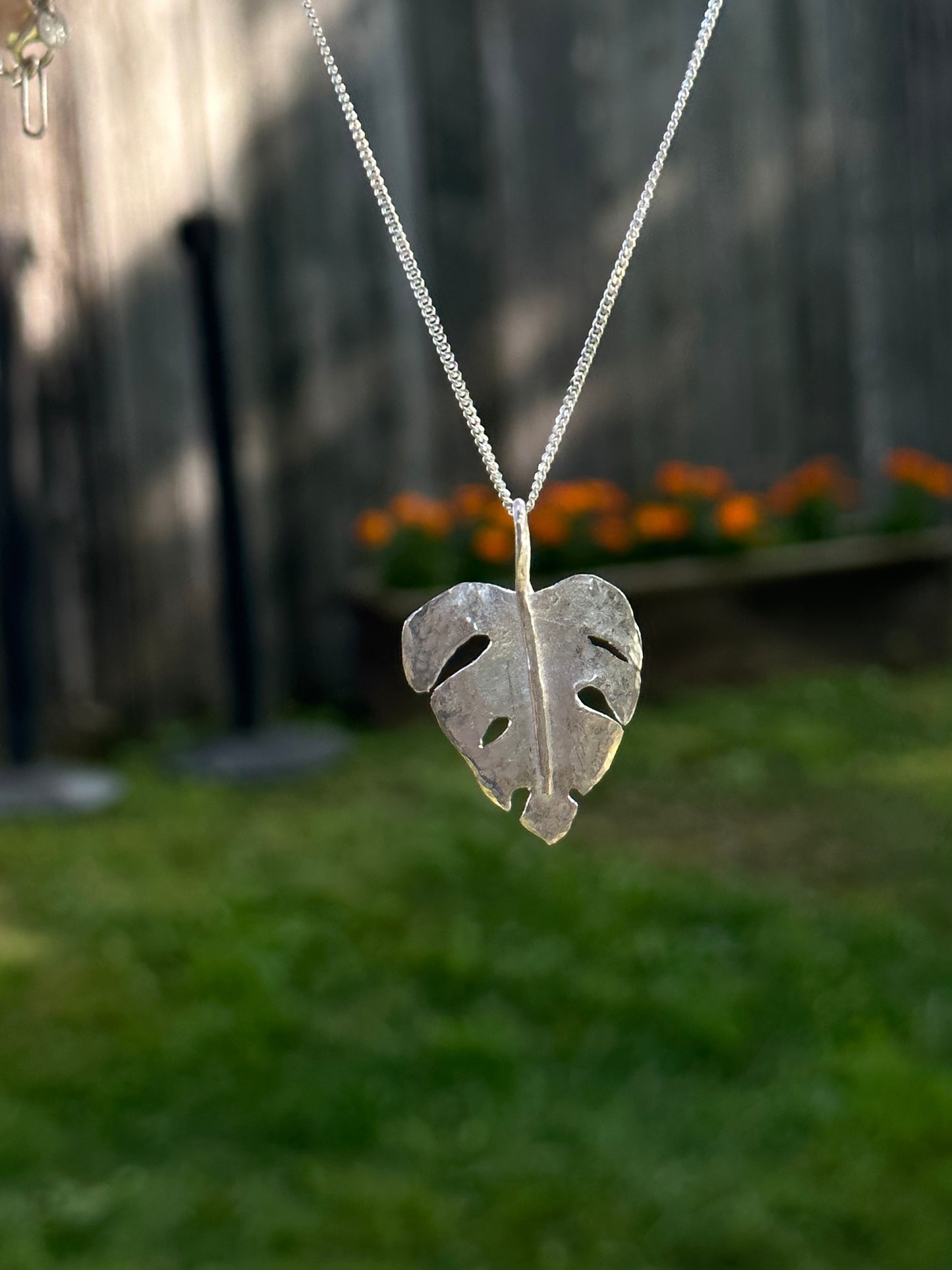 Monstera Leaf Pendant
