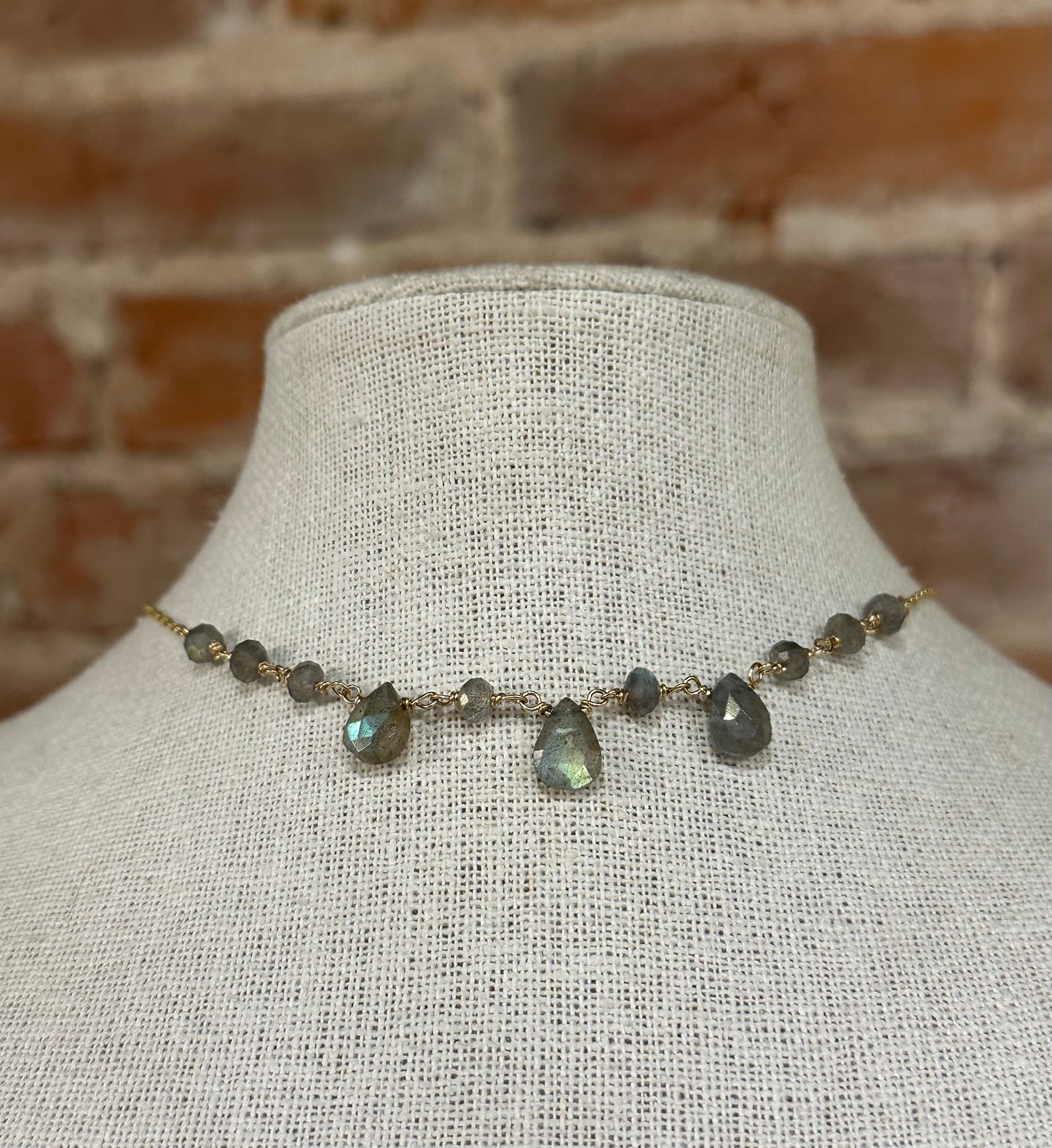Mossy Forest Necklace - Labradorite Choker