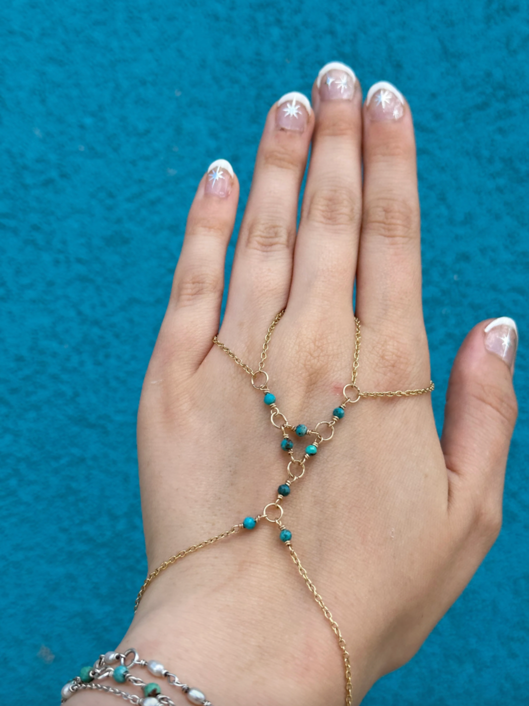 Goddess Hand Chain | Turquoise