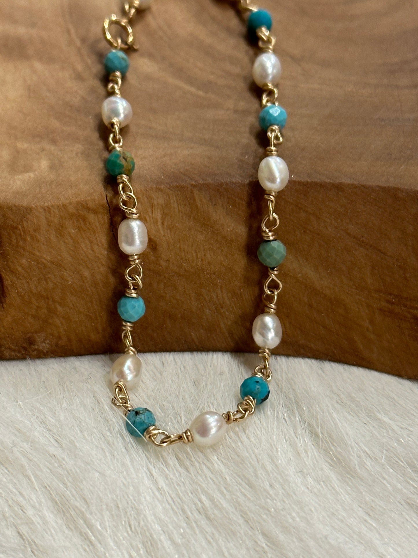Oceanic Bracelet | Turquoise and pearl Bracelet