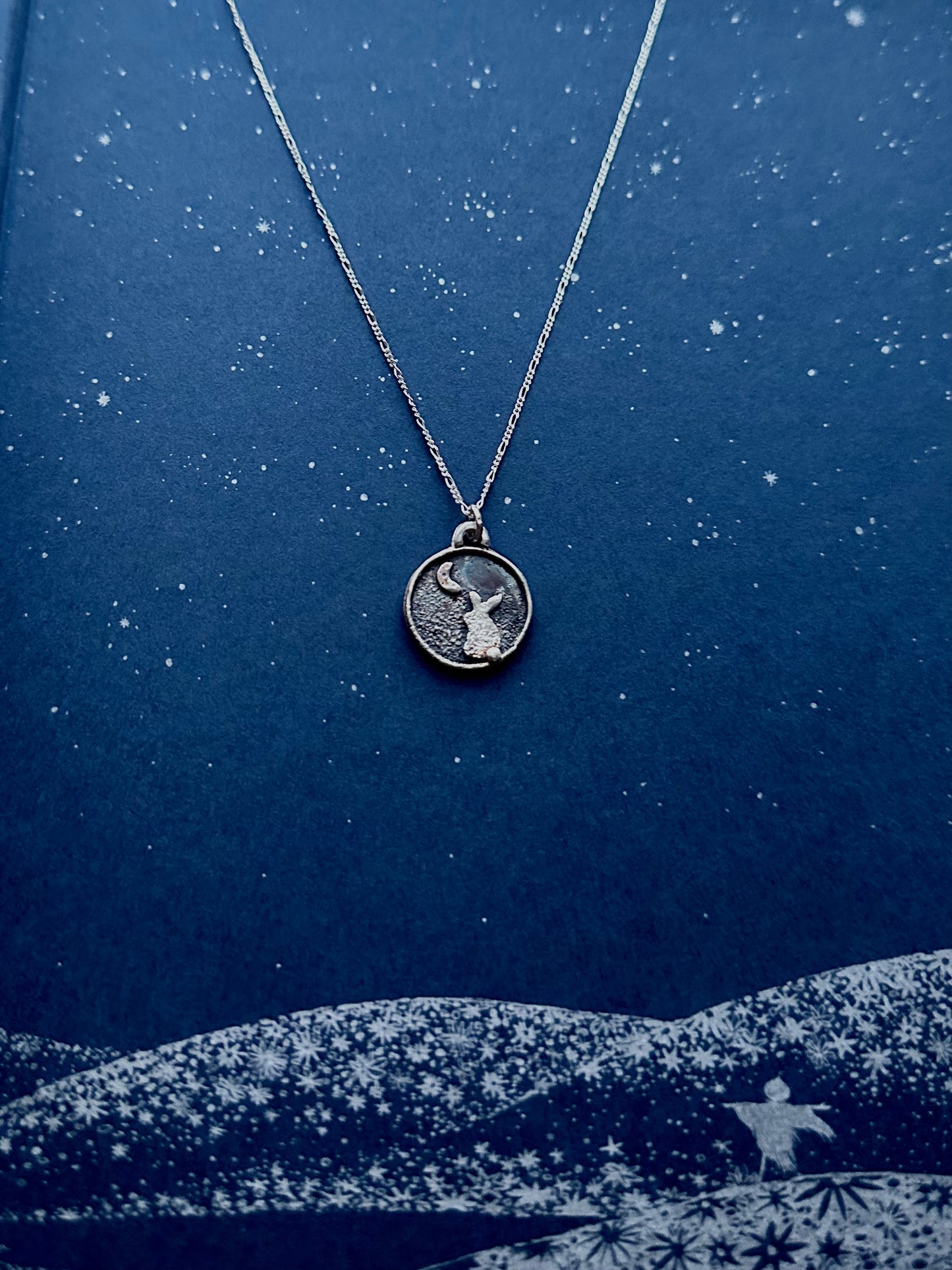 Rabbit & Moon pendent