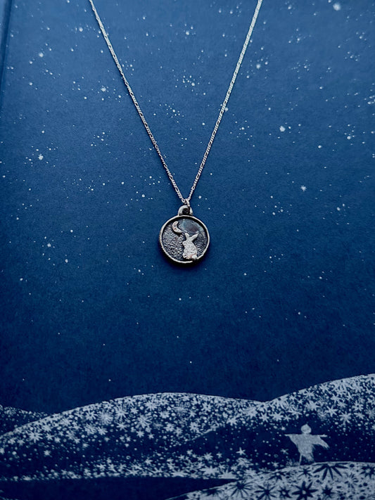 Rabbit & Moon pendent