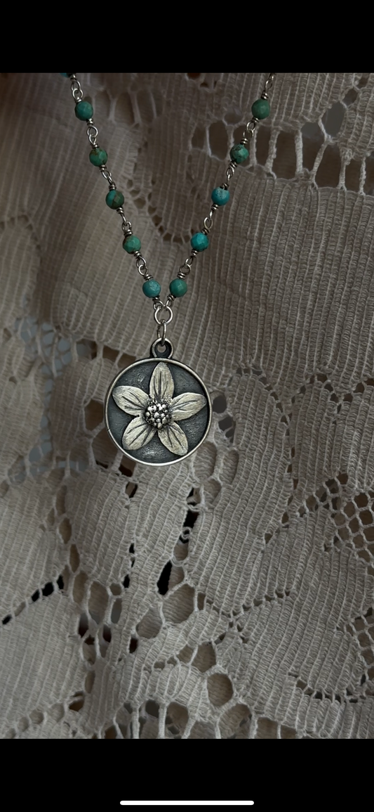 Flower coin Talisman | Textured