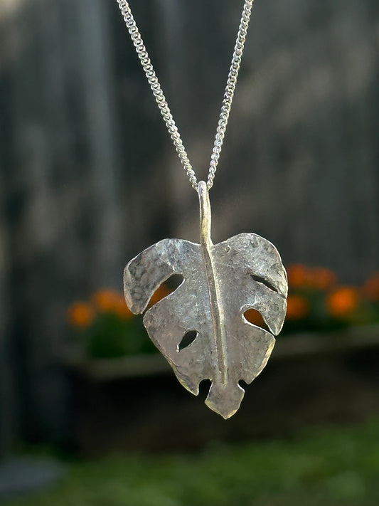 Monstera Leaf Pendant