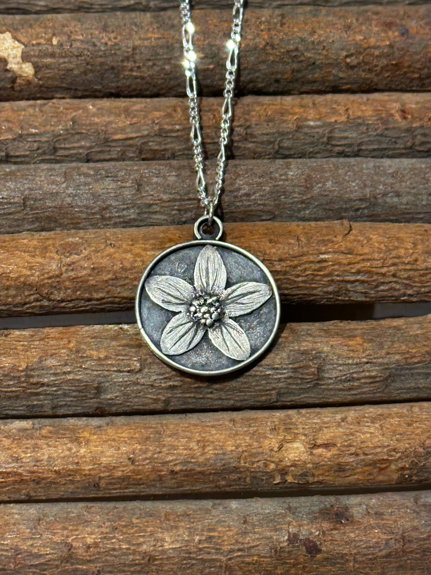 Flower coin Talisman | Textured