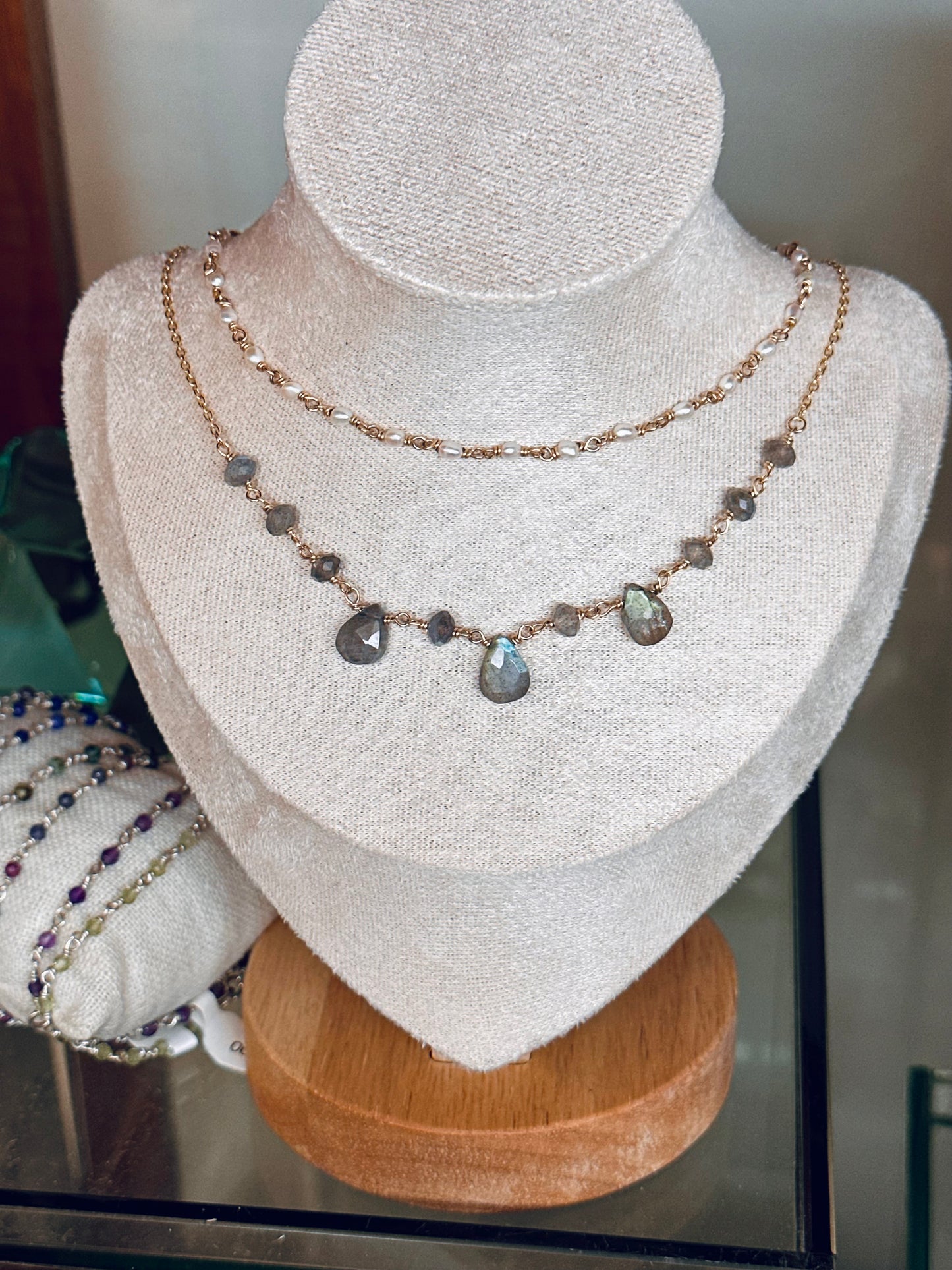 Mossy Forest Necklace - Labradorite Choker