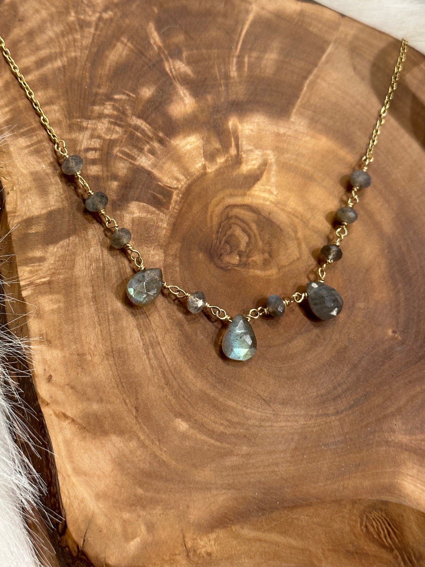 Mossy Forest Necklace - Labradorite Choker