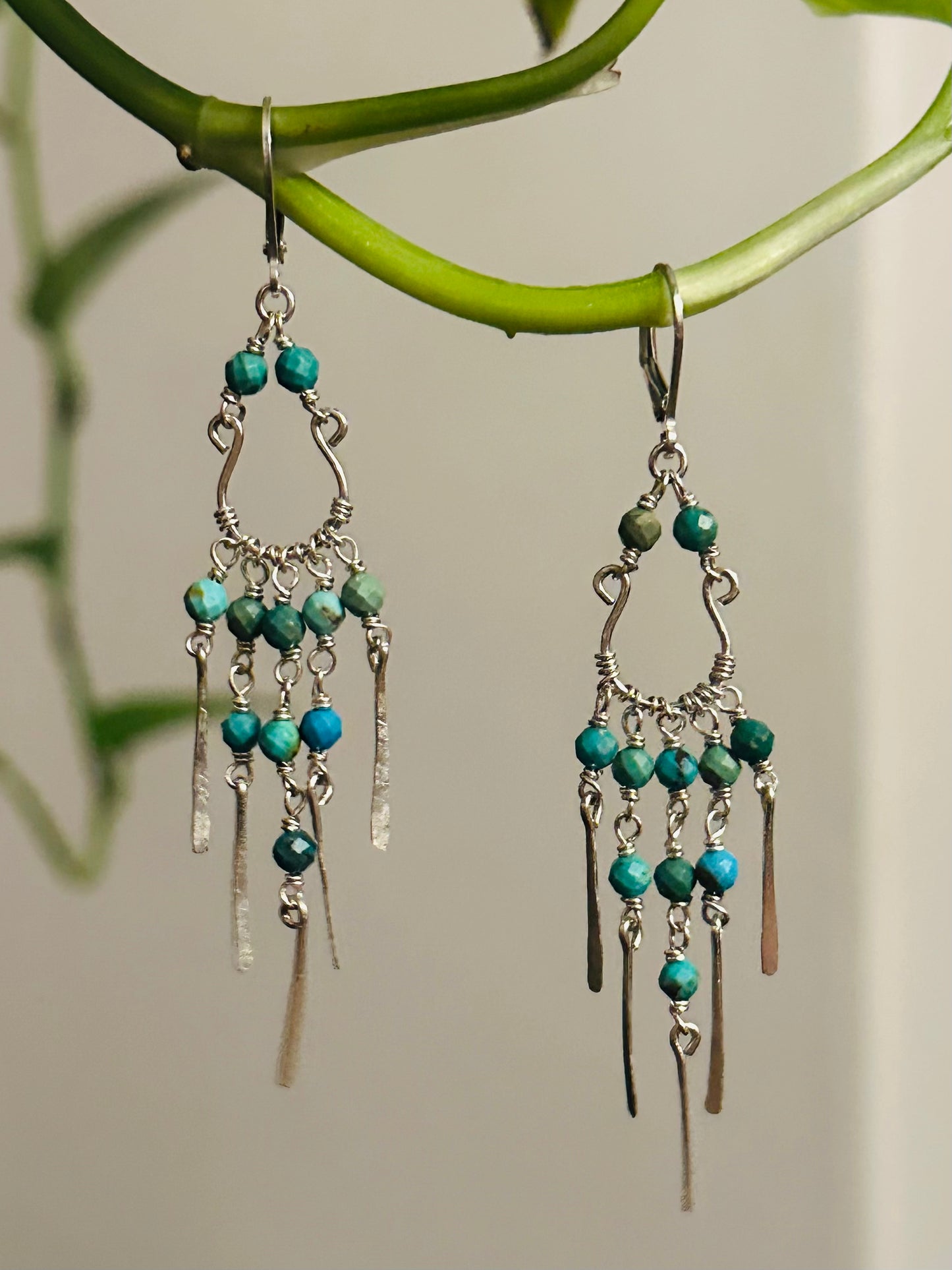 Turquoise Dangle Earrings | Silver