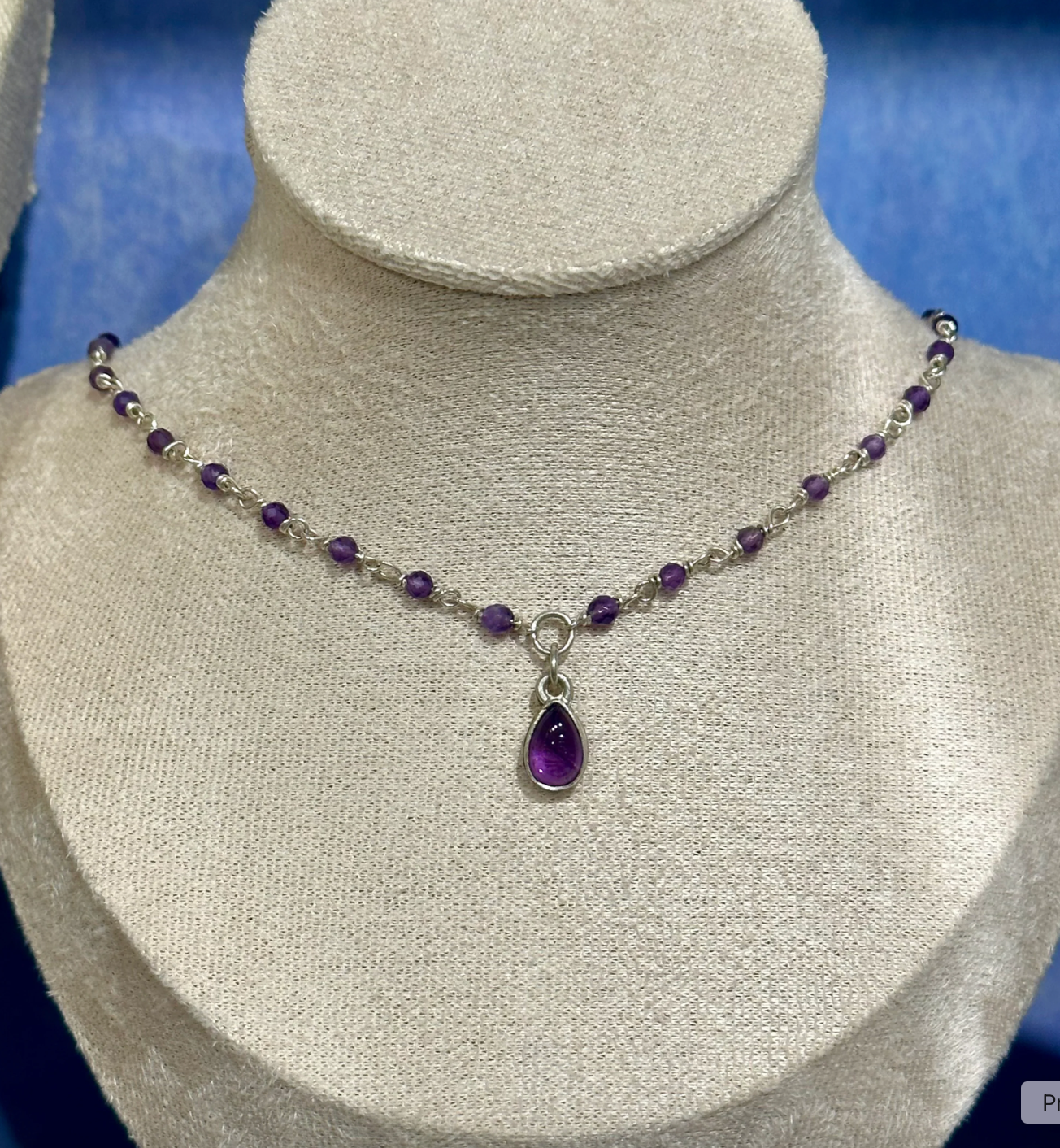 Amethyst Drop Necklace