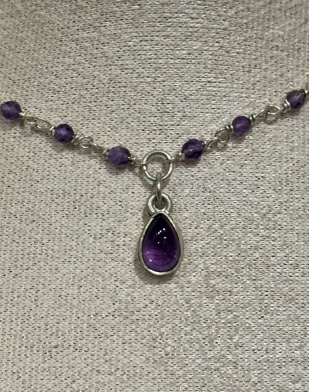 Amethyst Drop Necklace