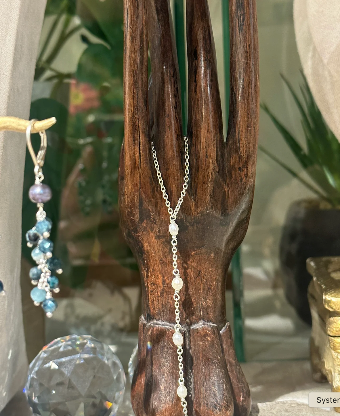 Gemstone Hand Chains | Silver