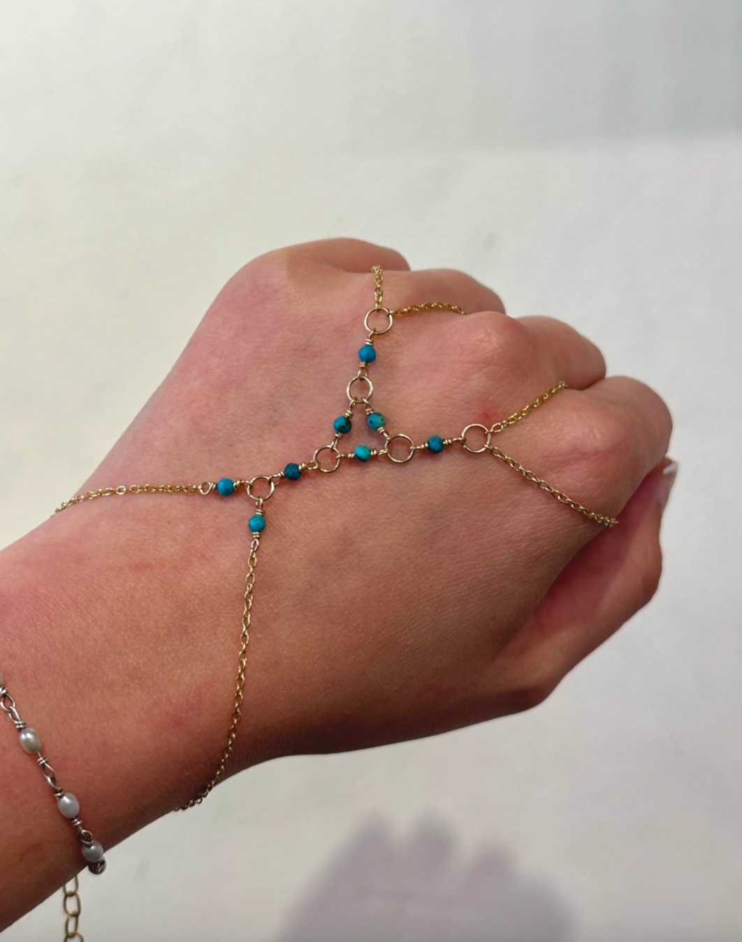 Goddess Hand Chain | Turquoise