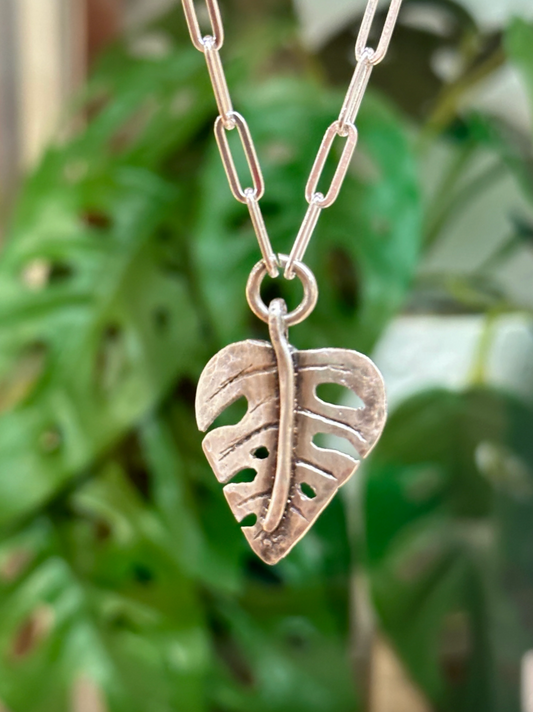 Monstera Leaf Pendant