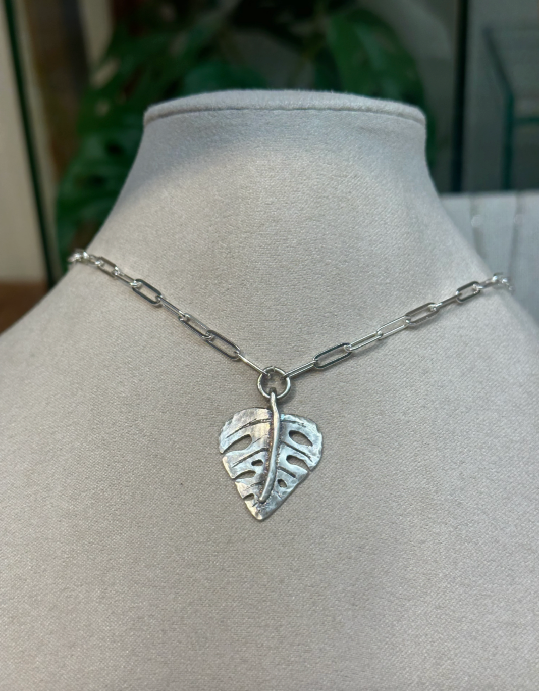 Monstera Leaf Pendant