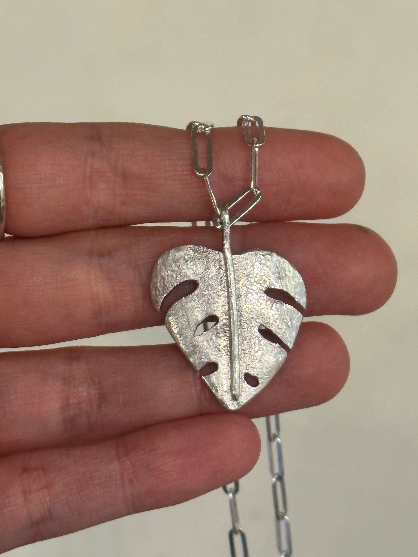 Monstera Leaf Pendant