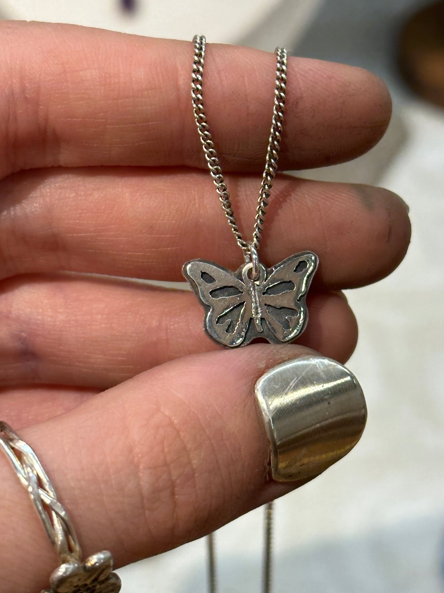 Butterfly Silohette Necklace